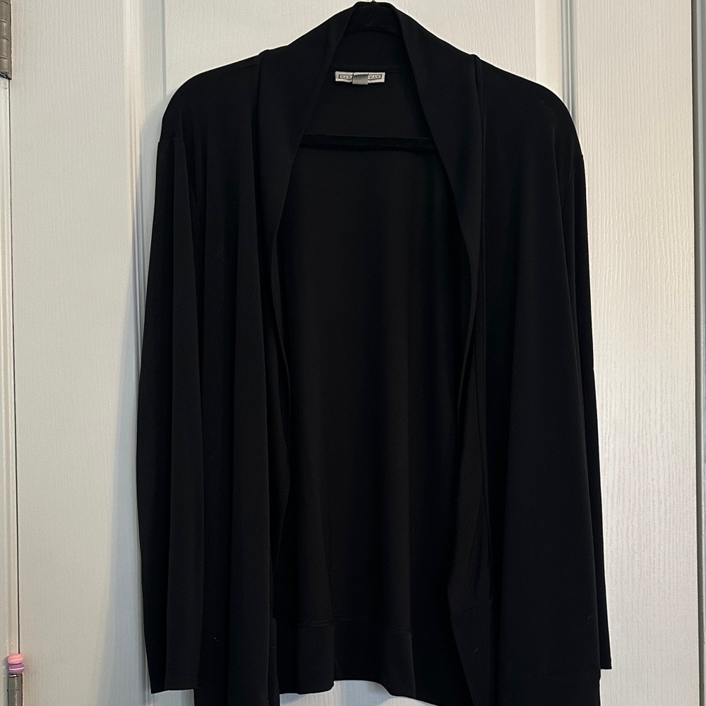 Dana Bachman Women's Black Open Front Cardigan